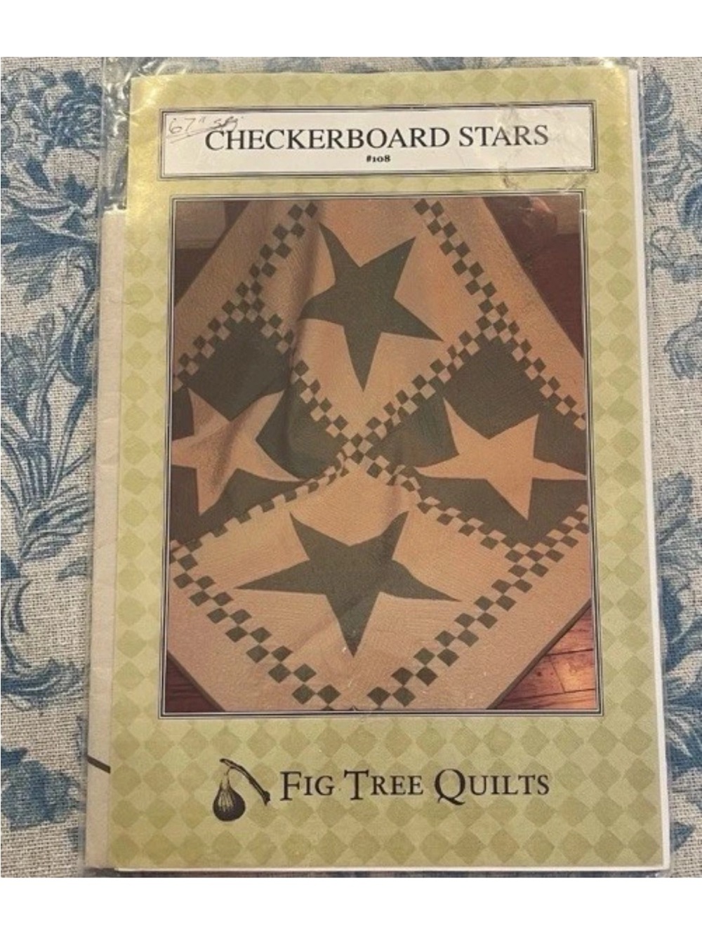 Fig Tree Quilts Checkerboard Stars #108 Quilt Pattern 67x67
